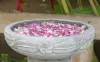  Product image 1 of the product “Jakarta - Bowl with flower motiv, frangipani, Ø 30 cm | cast stone ”